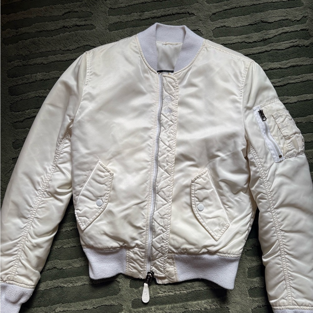 Opening Ceremony x Alpha Industries White Bomber Jacket Size S